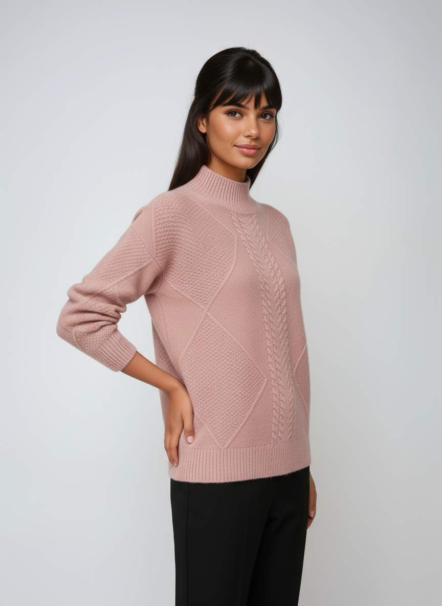 Jersey Mujer de Punto Ochos Cuello Alto
