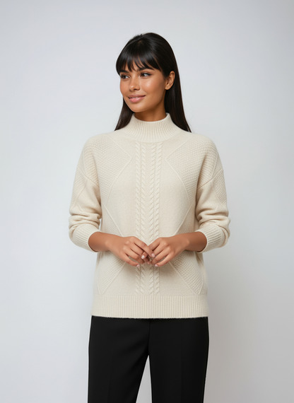 Jersey Mujer de Punto Ochos Cuello Alto