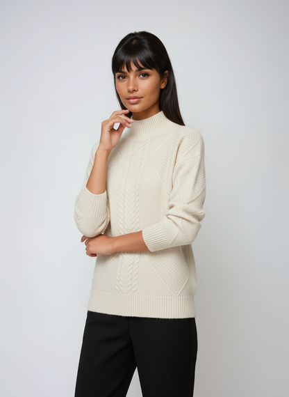 Jersey Mujer de Punto Ochos Cuello Alto