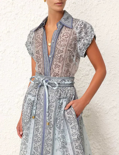 Conjunto Veraniego Mujer de Dos Piezas con Cintura Ajustable