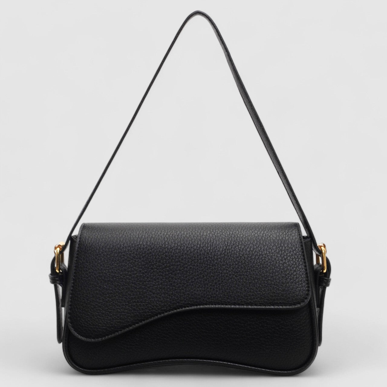 Bolso de hombro mujer de cuero vegano con solapa y correa ajustable - Mavetta