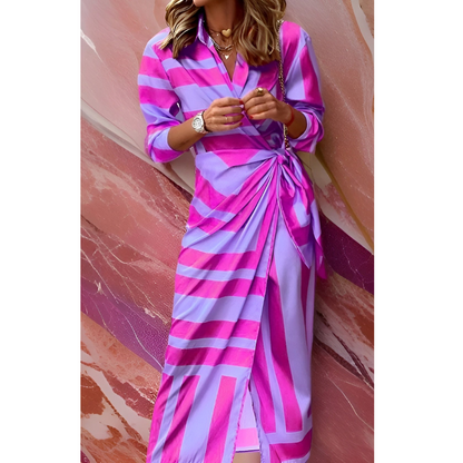 Vestido Cruzado Mujer con Cinturón Ajuste Elegante
