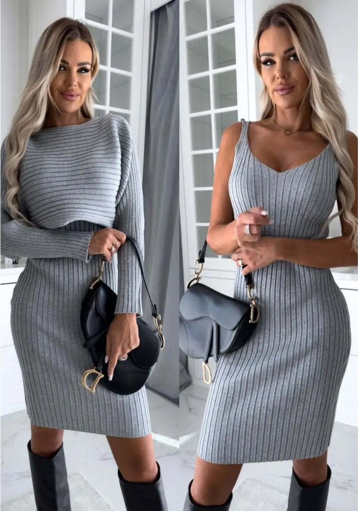 Conjunto Mujer de Dos Piezas con Mini Vestido de Mavettao