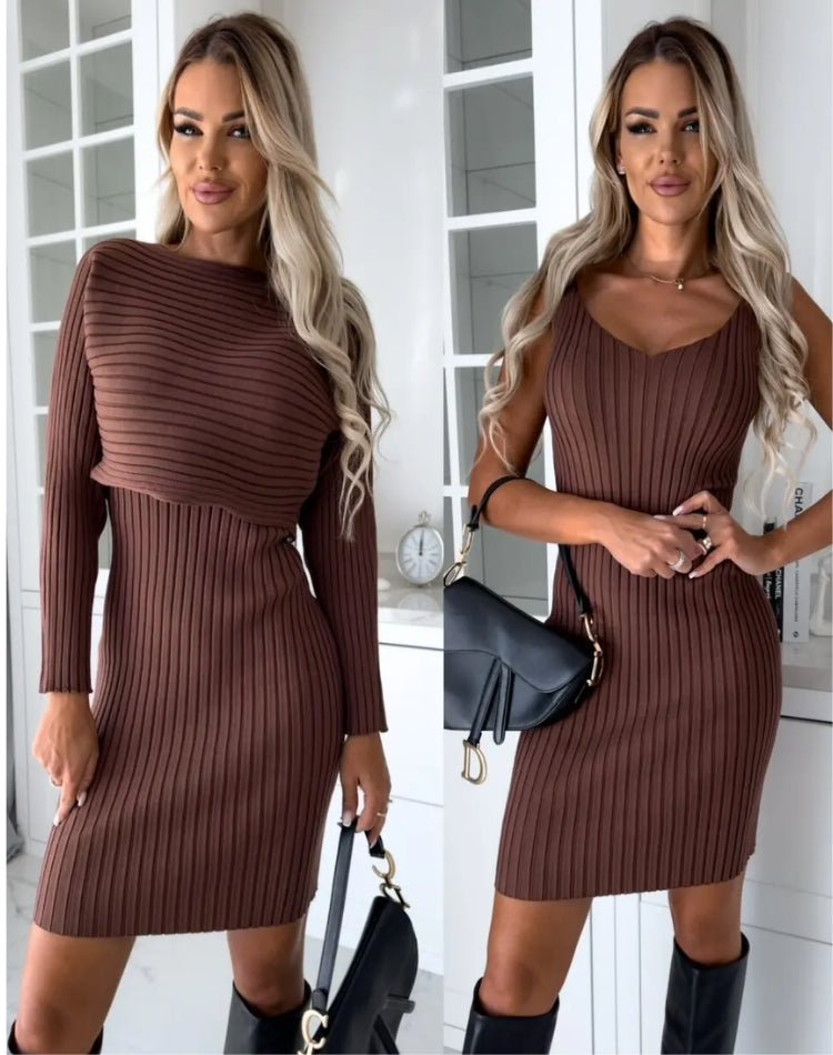 Conjunto Mujer de Dos Piezas con Mini Vestido de Mavettao