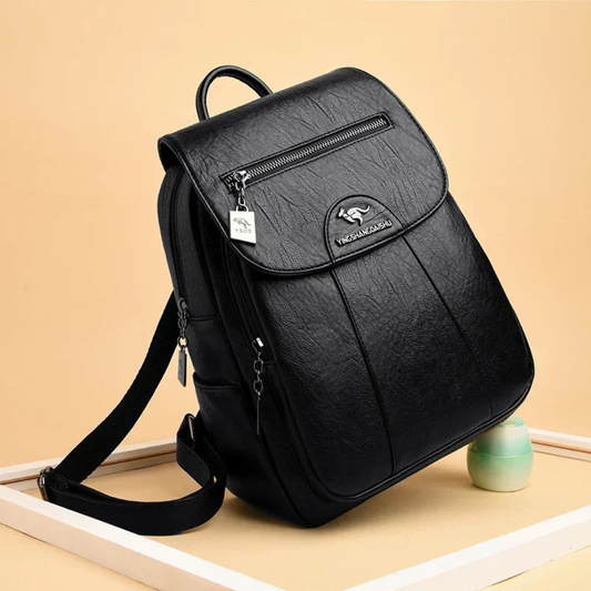 Mochila Pequeña Mujer con Solapa Cremallera Frontal y Bolsillos - Mavetta