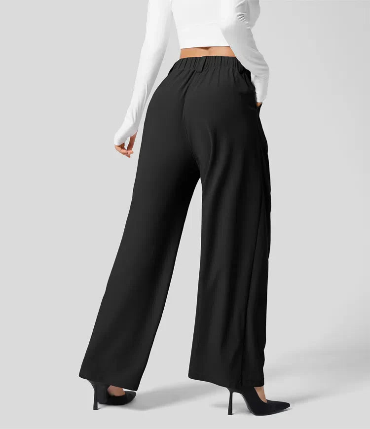 Pantalón Mujer Talle Alto Pernera Ancha
