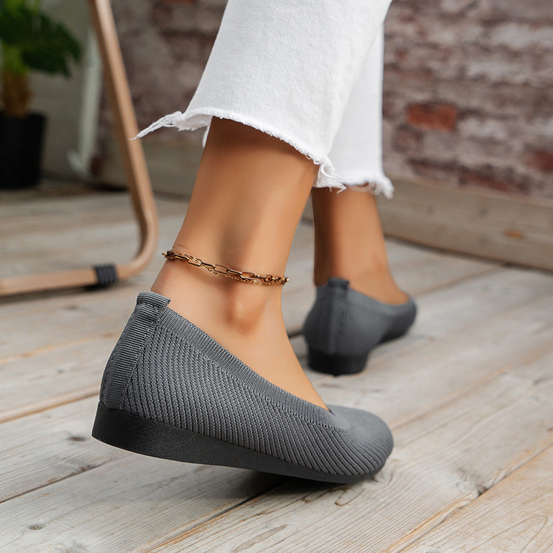 Zapatos ortopédicos mujer sin cordones diseño cerrado planos