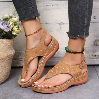 Sandalias Mujer Cuña Comodas Ajuste Elegante Verano
