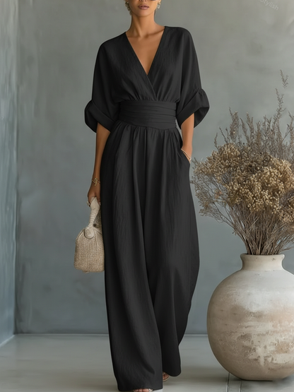 Mono mujer fluido escote en v minimalista