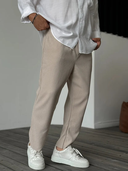 Pantalones hombre Elegantes Comodos Corte Clasico Versatil