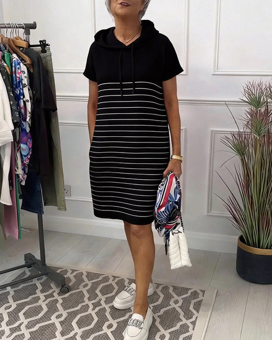 Vestido Casual Mujer Algodón Capucha Ajuste Cómodo - Mavetta