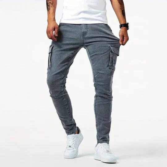 Pantalones Cargo Hombre Algodón Ajuste Moderno