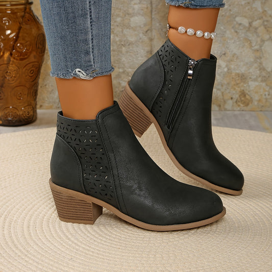 Botines mujer transpirables de piel estilo casual cómodo - Mavetta