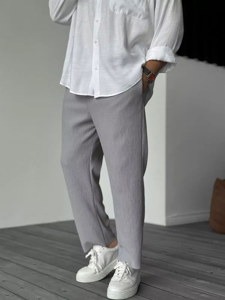 Pantalones hombre Elegantes Comodos Corte Clasico Versatil