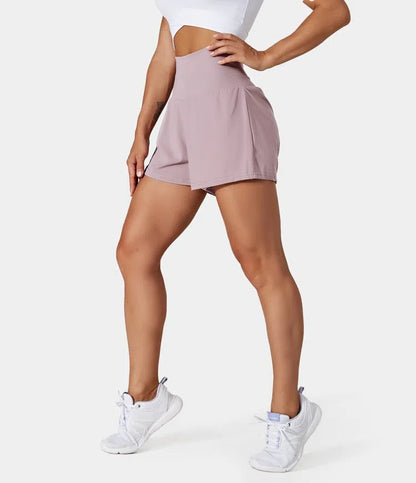 Short deportivo mujer Algodón Cintura Alta Bolsillos