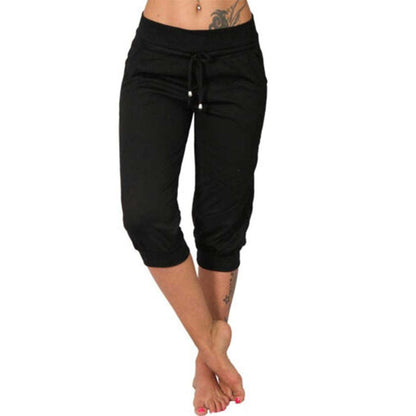 Pantalón Capri Mujer Ajustado Cintura Alta
