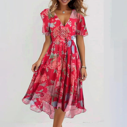 Vestido Midi Mujer Floral Elegante