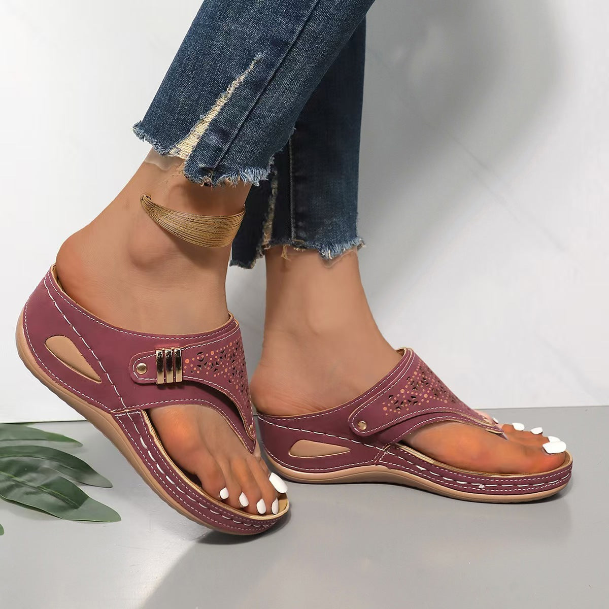 Sandalias Mujer con Cuña Confort y Sujeción