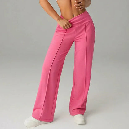 Pantalón recto Mujer de corte amplio