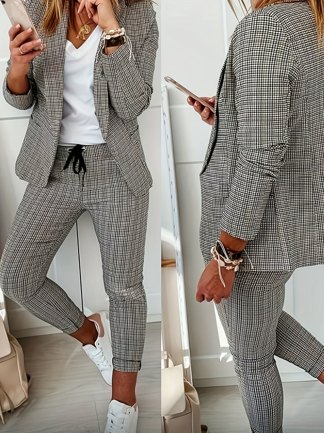 Conjunto Mujer de Blazer y Pantalón Ajustado - Mavetta