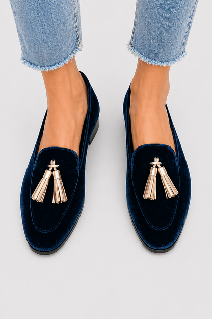 Mocasines Mujer de Piel con Flecos Elegantes - Mavetta