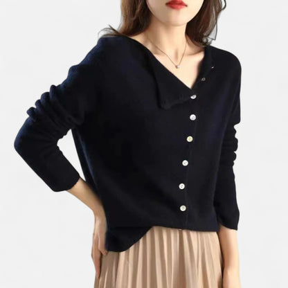 Suéter Mujer de Punto con Botones Detalle Elegante