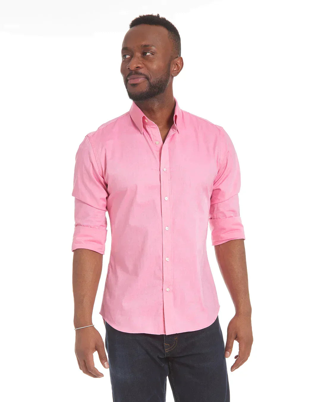 Camisa Hombre Manga Larga Cremallera Cuello Clásico