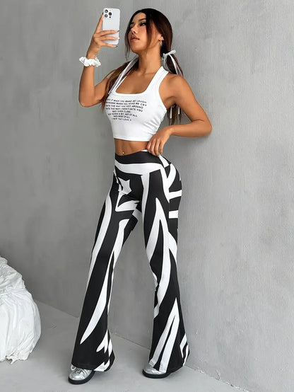 Pantalón Mujer Cintura Alta Elástico Ajustado