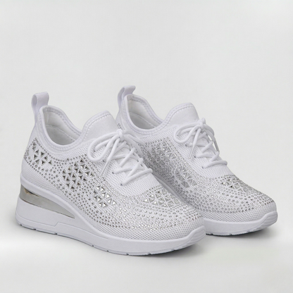 Zapatillas Mujer Deportivas Plataforma Cuña Brillantina - Mavetta
