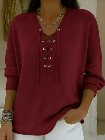 Jersey Mujer con Cordones Ajuste Regular