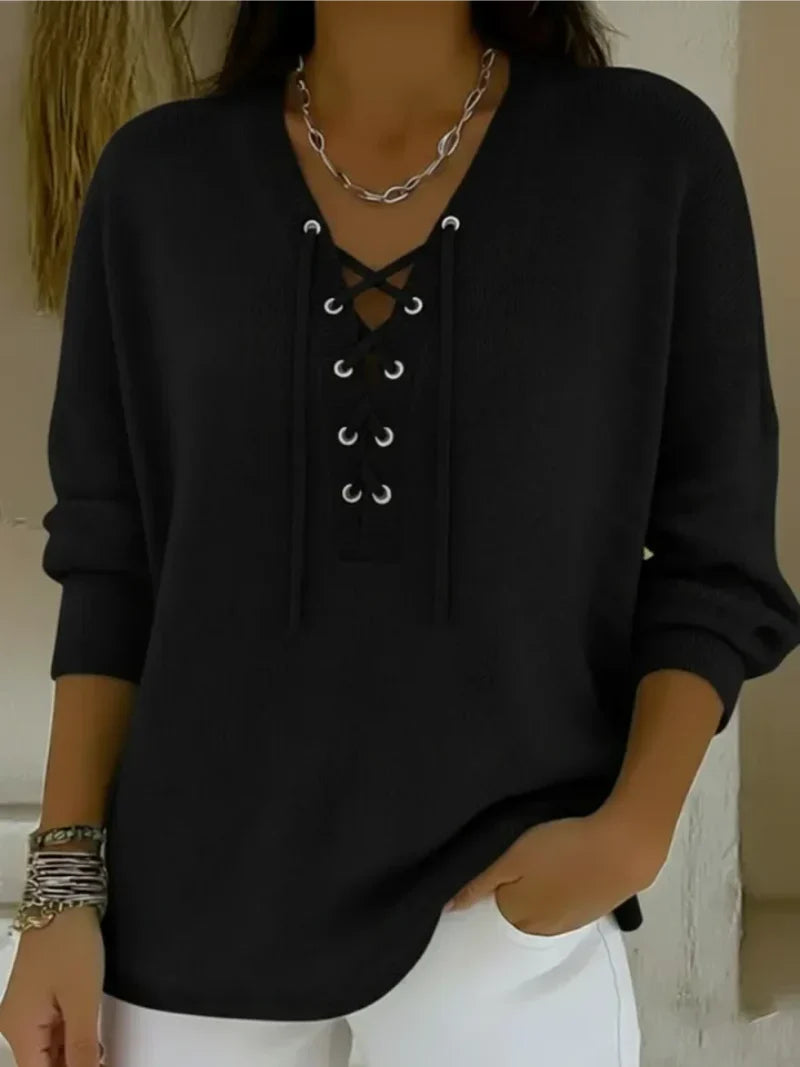 Jersey Mujer con Cordones Ajuste Regular