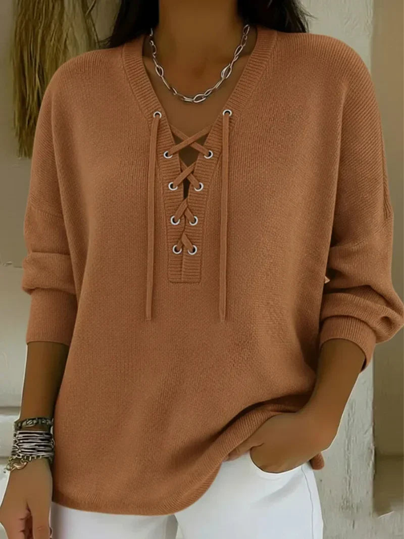 Jersey Mujer con Cordones Ajuste Regular