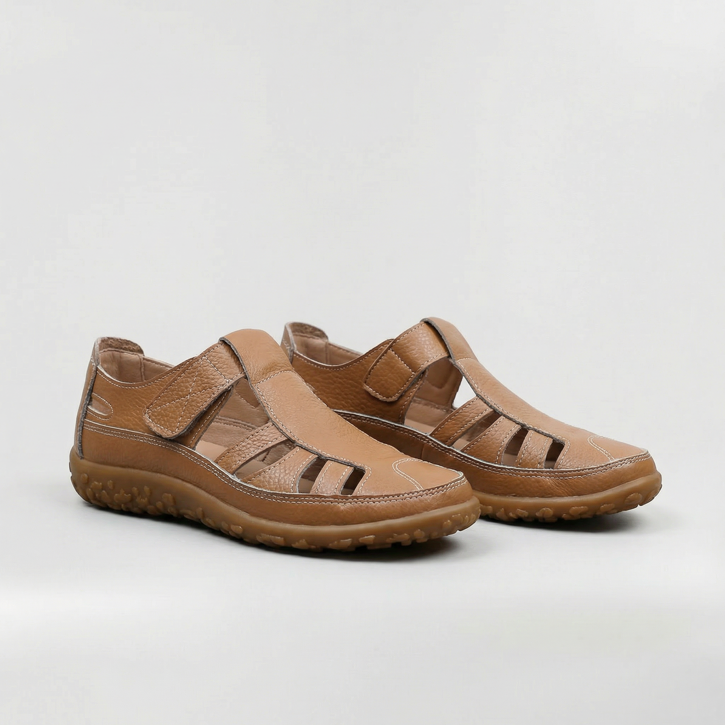 Sandalias Mujer de Cuero Cerradas con Tira Ajustable - Mavetta