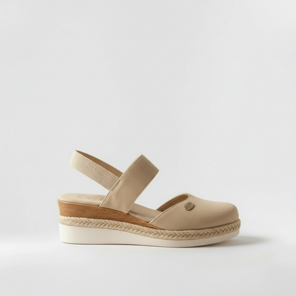 Sandalias Plataforma Mujer de Lino Estilo Alpargata Cuña