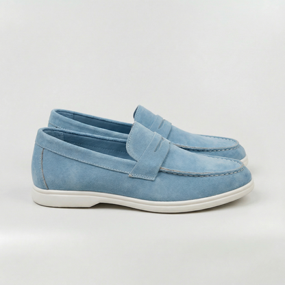 Mocasines Mujer de Ante Suave Sin Cordones Cómodos