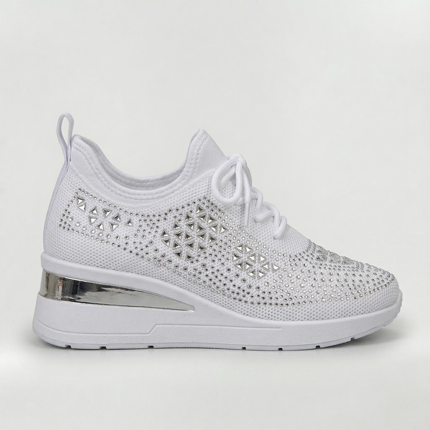 Zapatillas Mujer Deportivas Plataforma Cuña Brillantina