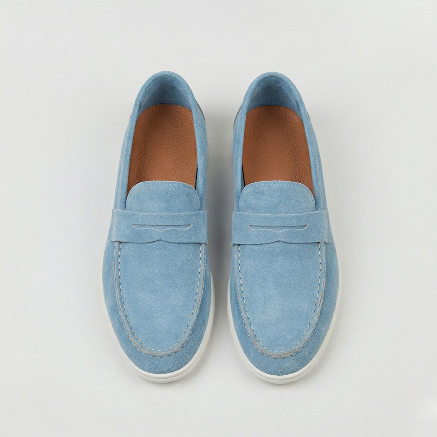 Mocasines Mujer de Ante Suave Sin Cordones Cómodos