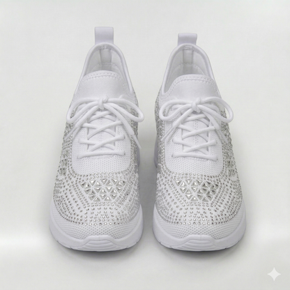Zapatillas Mujer Deportivas Plataforma Cuña Brillantina