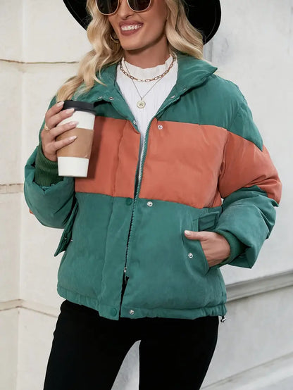Chaqueta térmica mujer de algodón ajustada