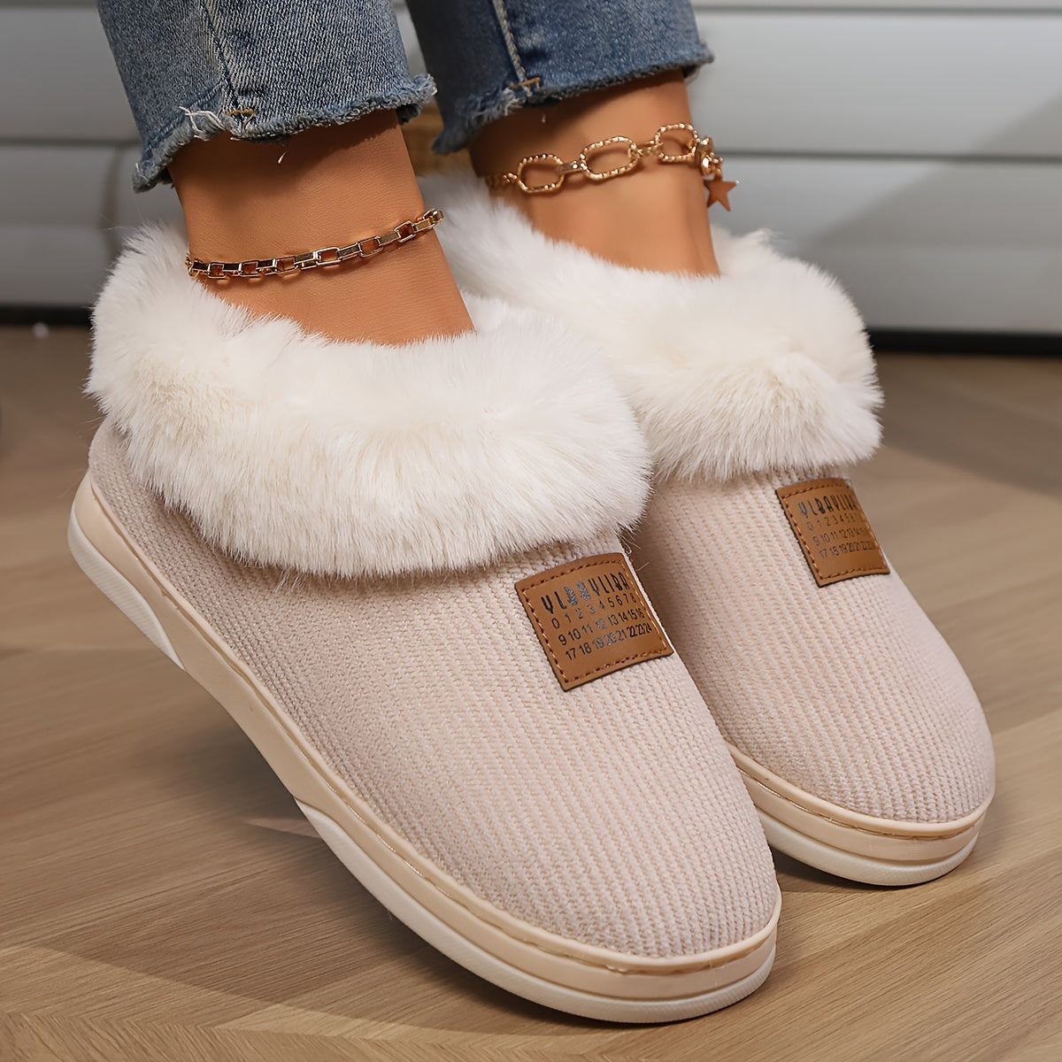 Zapatillas Mujer Forradas Piel Sintética Ajuste Confort