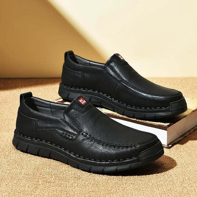 Zapatos Hombre de Cuero Sin Cordones Elegantes y Practicos