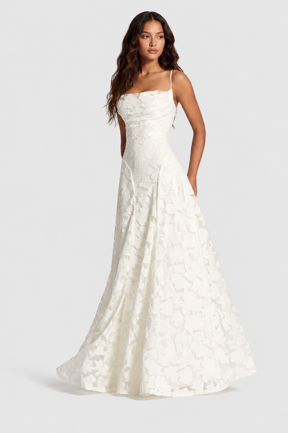 Vestido Largo Mujer de Encaje Floral Ajuste Holgado