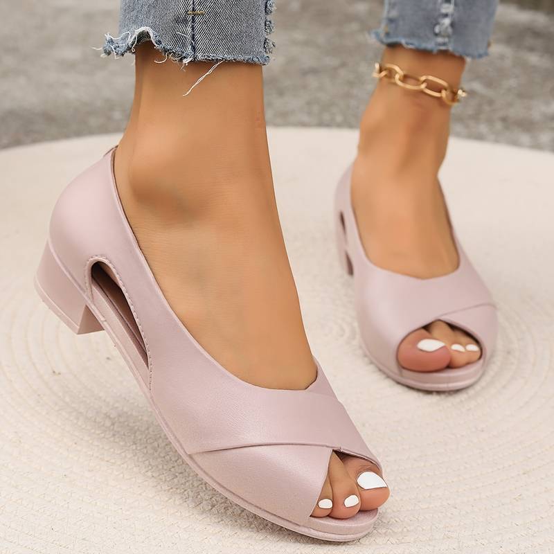 Zapatos destalonados mujer con pala abierta y tacón bajo - Mavetta