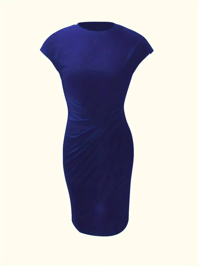 Vestido ajustado mujer manga corta clásico
