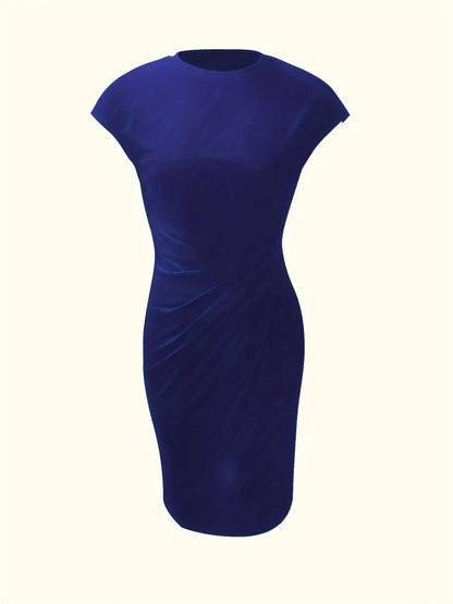 Vestido ajustado mujer manga corta clásico