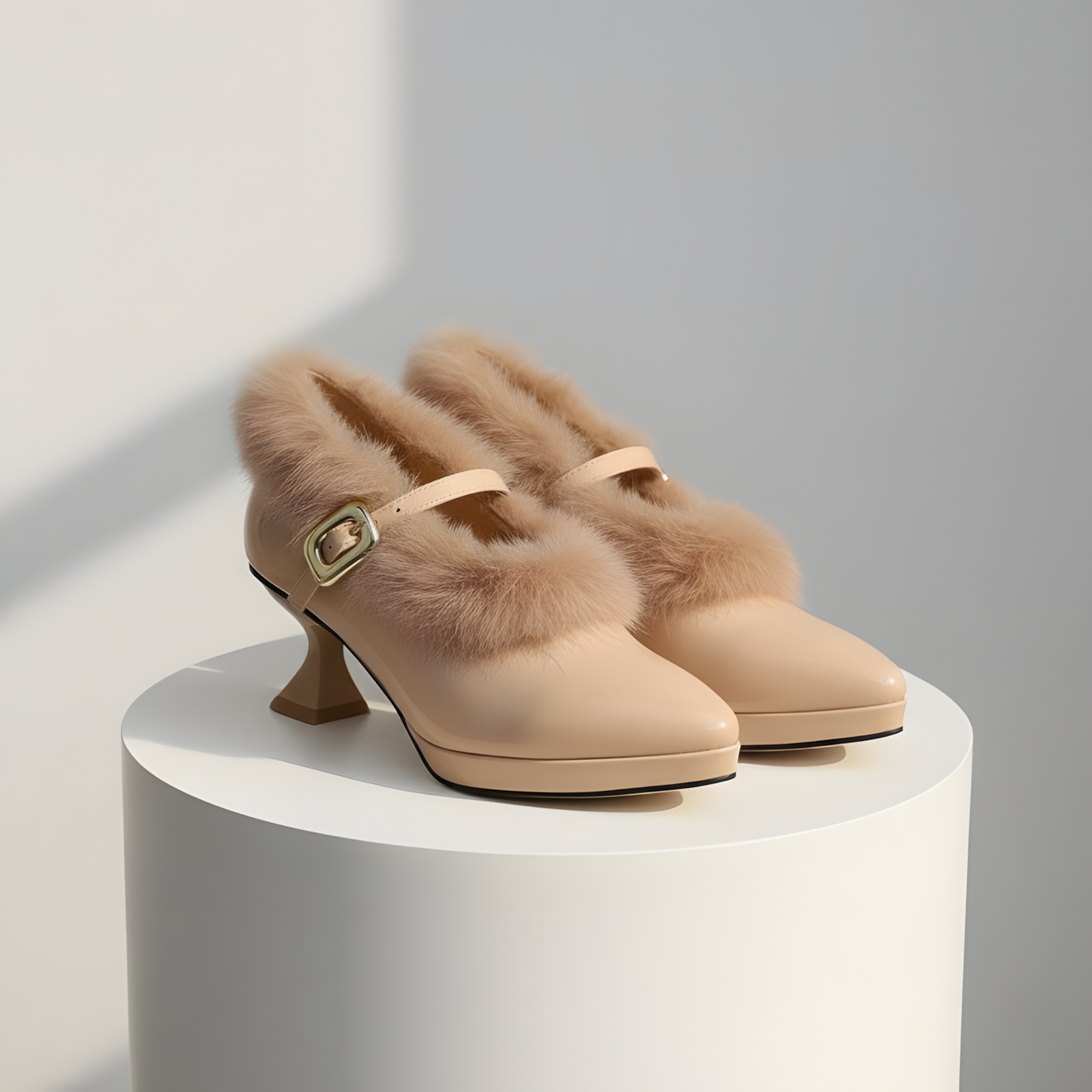 Tacones Mujer Forro Suave Hebilla Uso Diario - Mavetta