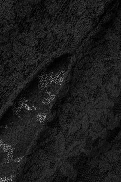 Vestido largo mujer de encaje con detalle semitransparente