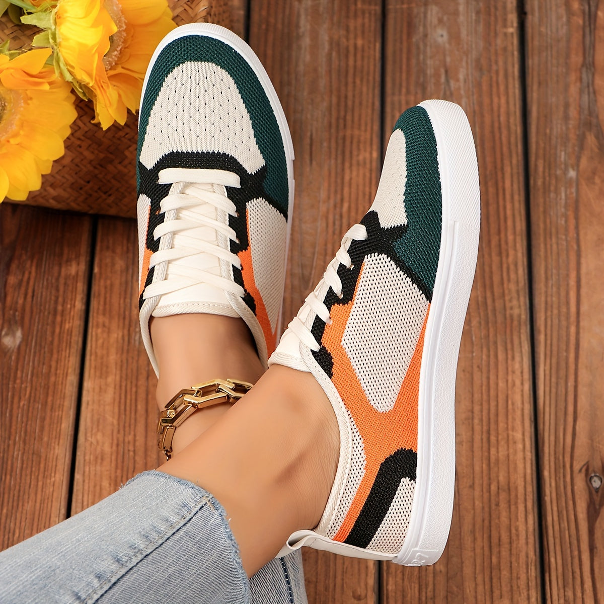 Zapatillas Mujer de Malla Deportivas con Cordones