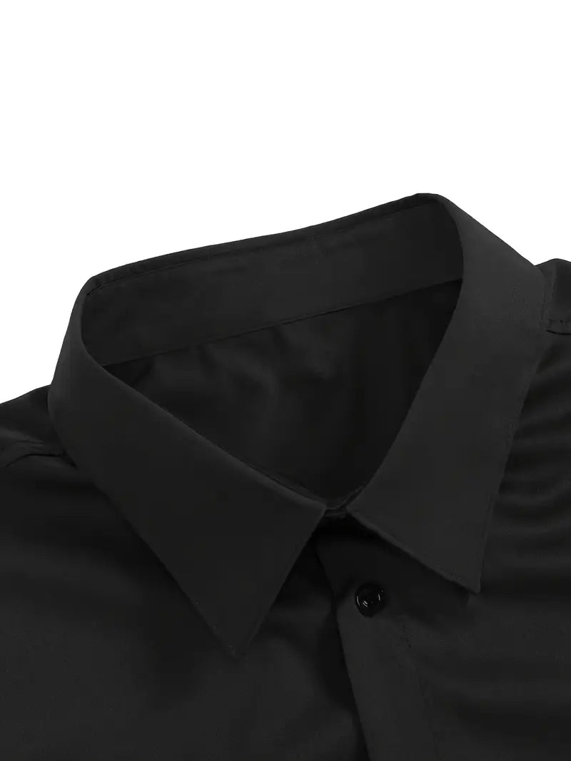 Camisa Hombre Manga Larga con Botones Clásica