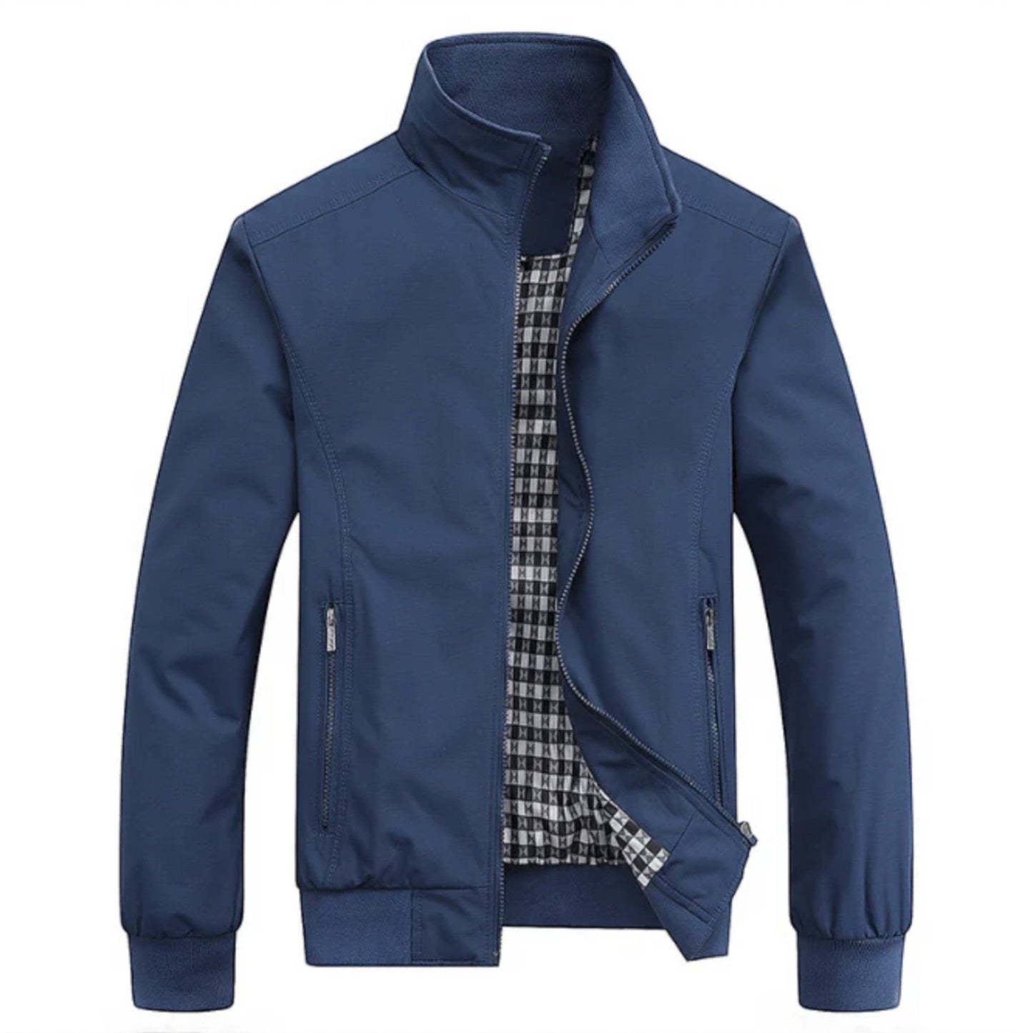 Chaqueta Bomber Hombre Ligera Cremallera Cuello Alto